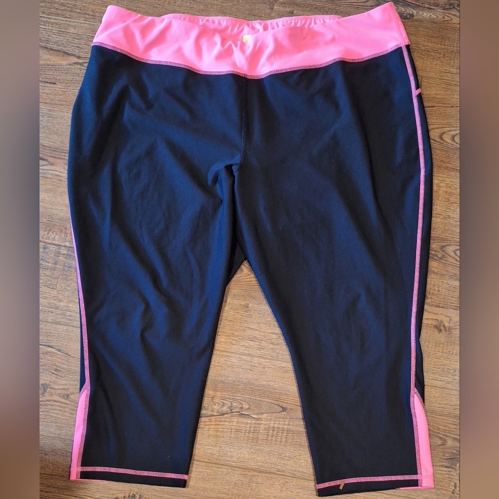 TEK GEAR HOT Pink and Black Leggings ☆SIZE 3XL☆